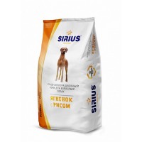 Sirius корм для взрослых собак с ягненком и рисом
