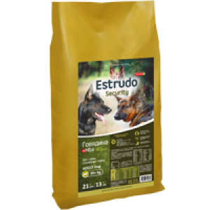 Estrudo Security (Говядина +Hba) д/взр.собак служебных пород 20 кг