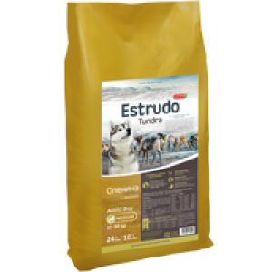 Estrudo Tundra  для взрослый собак средних пород, с чувствительным пищеварением. оленина 