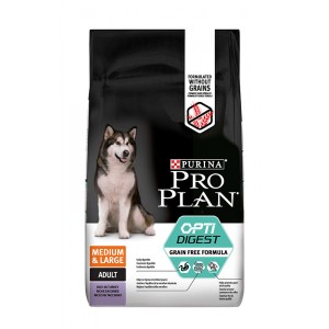 PRO PLAN OPTIDIGEST сухой беззерновой корм для взрослых собак средних и крупных пород с чувствительным пищеварением