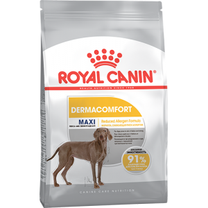 Корм Royal Canin Maxi Dermacomfort для взрослых собак крупных пород идеальная кожа и шерсть, 14кг