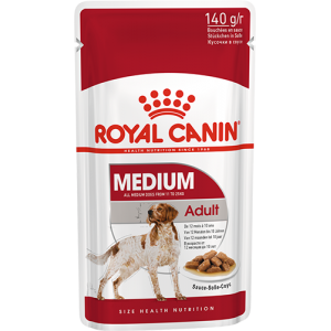 Royal Canin Medium Adult в соусе, для собак с 12 месяцев до 10 лет. 140г