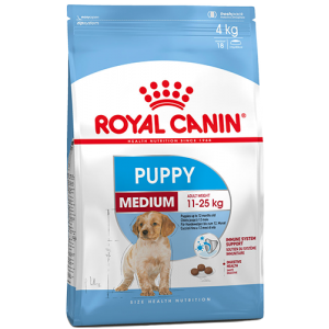 Корм Royal Canin Medium Puppy для щенков средних пород 2-12 мес.. 4кг