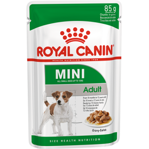Royal Canin Mini Adult в соусе, для собак с 10 месяцев до 12 лет. 85г