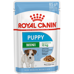 Royal Canin Mini Puppy в соусе, для щенков в возрасте c 2 до 10 месяцев. 85г