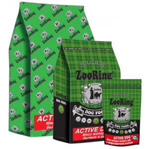 Корм для собак ZooRing Active Dog Мясо молодых бычков и рис с хондрозащитными агентами, 10кг
