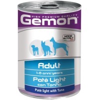Консервы Gemon для собак, облегченный паштет тунец 400г