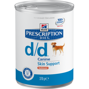 Hill's D/D для собак при пищевых аллергиях, лосось и рис, 370г