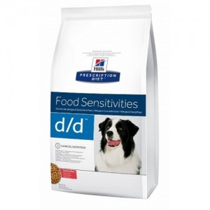 Hill's D/D для собак при пищевых аллергиях, лосось и рис, 12кг