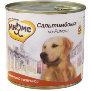 Мнямс консервы для собак Сальтимбокка по-Римски (телятина с ветчиной) 600 г