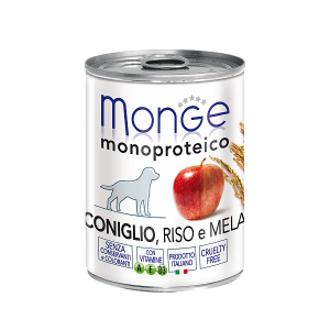 Monge Dog Monoproteico Fruits консервы для собак паштет из кролика с рисом и яблоками 400 г