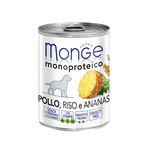 Monge Dog Monoproteico Fruits консервы для собак паштет из курицы с рисом и ананасами 400 г