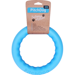 PitchDog 20 - Игровое кольцо для аппортировки d 20 голубое