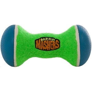 R2P игрушка для собак Mega Masher "Гантеля" 15 х 8 см вспененная резина с покрытием теннисного мяча