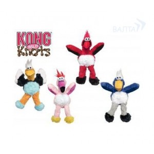 Kong игрушка для мелких и средних собак WildKnots "Дикие птицы" 17 см плюш с канатом внутри