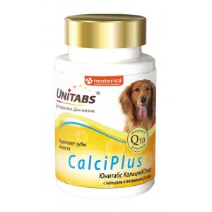 Unitabs CalciPlus для укрепления зубов и костей собаки, 100 табл