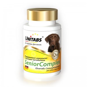 Unitabs SeniorComplex для замедления старения для собак старше 7 лет, 100 табл
