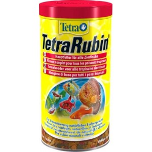  Корм TetraRubin в хлопьях для улучшения окраса всех видов рыб, 1 л